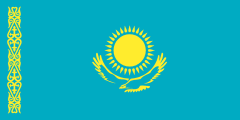 Bandeira: Cazaquistão