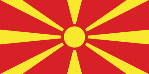 Bandeira: Macedônia do Norte