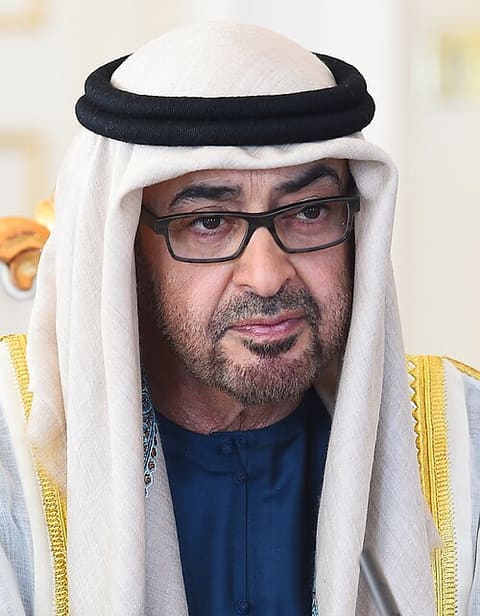 Retrato de Mohamed bin Zayed Al Nahyan