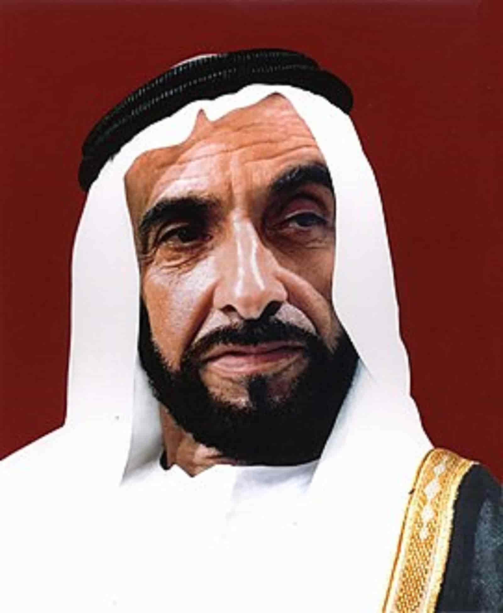Retrato de Zayed bin Sultan Al Nahyan